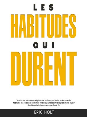 cover image of Les habitudes qui durent